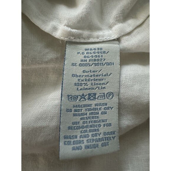 Boden Casual Classic White Linen Tunic Dress Top Silver Embroidered Size 10 - Picture 4 of 6